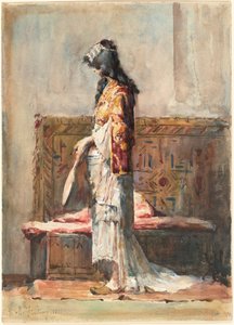 Een Marokkaanse vrouw in traditionele kleding