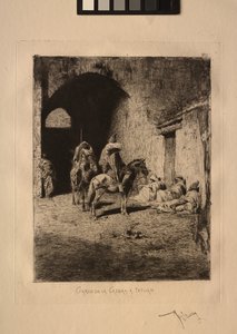 Garde van de Kasbah in Tetuan door Mariano Fortuny y Carbó