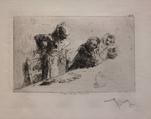 Tireuse de Cartes, 1867 door Mariano José María Bernardo Fortuny y Carbó