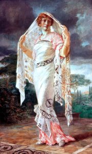 Portret Henriette Fortunys in Pompejaanse kleding