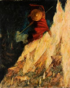 De Walkure. Wotan slaat de rots met de speer, c. 1895 door Mariano Fortuny y Madrazo