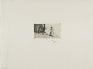 Een straat in Sevilla door Mariano Fortuny y Marsal