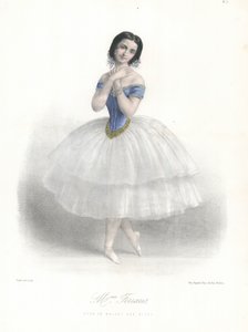 Italiaanse balletdanseres Amalia Ferraris in het Ballet des Elfes in de Opera van Parijs, ca. 1860 door Marie Alexandre (after) Alophe