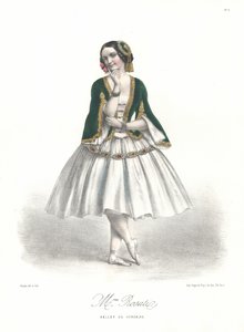 Italiaanse balletdanseres Carolina Rosati in het ballet Le Corsaire van Adolphe Adam in de Opera van Parijs door Marie Alexandre (after) Alophe