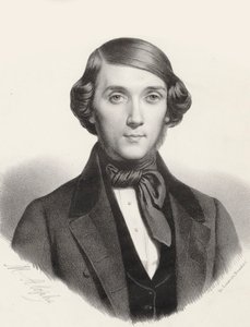 Portret van de pianist en componist Jean-Henri Ravina 1818-1906, ca. 1845 door Marie Alexandre Menut Alophe