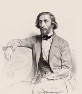 Portret van de pianist en componist Julius Schulhoff, 1854