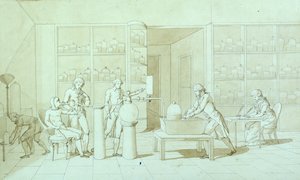 Antoine Lavoisier (1743-94) en zijn Experimenten met Ademhaling door Marie Anne Pierrette Lavoisier