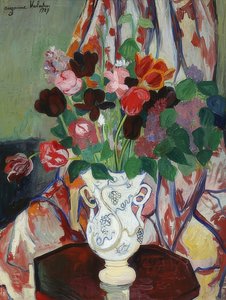 Vaas met tulpen. 1927 door Marie Clementine (Suzanne) Valadon