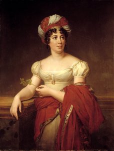 Portret van Germaine Necker, barones van Stael Holstein, genaamd Madame de Stael (1766-1817) door Marie Eleonore Godefroid