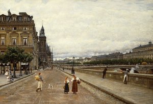 Vroege ochtend langs de Seine
