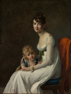 Madame Philippe Panon Desbassayns de Richemont en haar zoon, Eugène 1800-1859, 1802 door Marie Guilhelmine Benoist