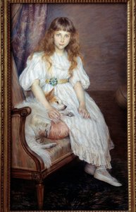 Het meisje met de witte hond of portret van Adeline Poznanska