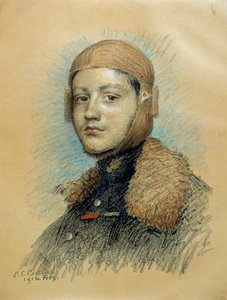 Portret van Georges Guynemer (1894-1917), Franse oorlogspiloot
