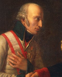 Ontmoeting tussen Napoleon en Aartshertog Karel in Stammersdorf 17 december door Marie Nicolas Ponce Camus
