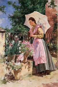 De dame met de paraplu door Marin Isidoro Gares
