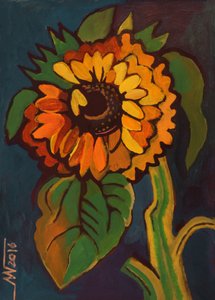 Opvallende zomerse zonnebloem