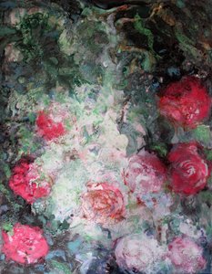 Abstracte rozentuin door Marina Nelson