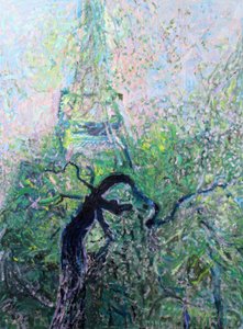 De Eiffeltoren tussen de bomen door Marina Nelson