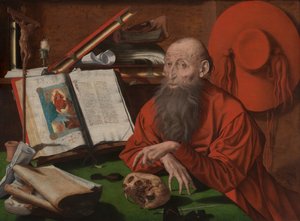 Sint Hiëronymus door Marinus van Reymerswaele