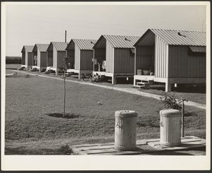 Huisvesting voor migrerende groenteplukkers, Osceola Werkkampen, gebouwd door FSA, Belle Glade, Florida