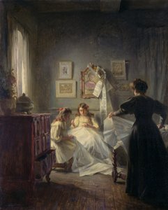 Naaien, 1906 door Marius Bartholoty