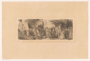 Straat in Jeruzalem door Marius Bauer (signed by artist)