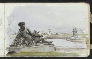Beeld van een waternimf in de tuin van Versailles