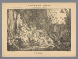 De Hollandsche Vloot voor Marocco. Paniek in het paleis door Marius Bauer