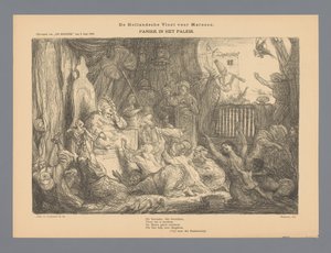 De Hollandsche Vloot voor Marocco. Paniek in het paleis door Marius Bauer