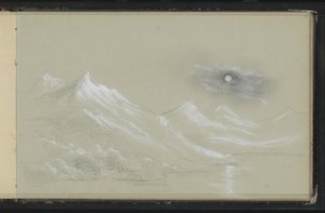 Landschap met besneeuwde bergtoppen door Marius Bauer