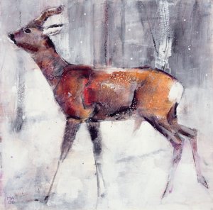 Hert in de sneeuw, 2000