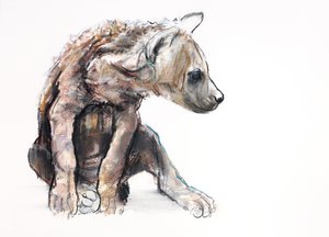 Hyena Pup (profiel) door Mark Adlington