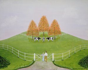 Een pastoraal landschap door Mark Baring