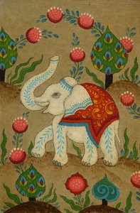 Puja Olifant, 2024 (acryl  inkt op karton)