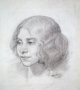 Hoofd van een meisje door Mark Gertler