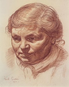 Hoofd van de moeder van de kunstenaar, 1910 door Mark Gertler