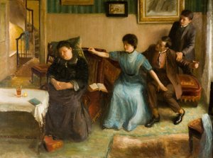 Portret van de Familie van de Kunstenaar, een Speelse Scène, 1910-1911 door Mark Gertler