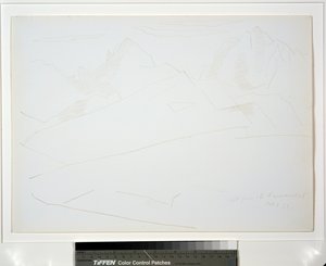 Berglandschap met wolken