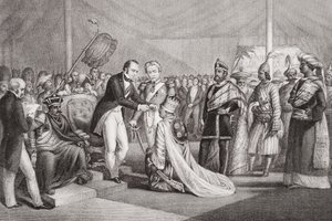Grote Durbar in Cawnpore na de Onderdrukking van de Sepoy-opstand, 1858, uit 