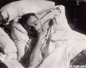Egon Schiele op zijn sterfbed, 1918 door Martha Fein