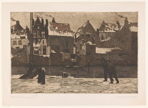 Stadsgezicht te Mechelen door Martien Van der Loo