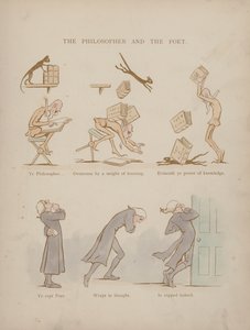 Pagina uit de Humours of Cynicus (gekleurde gravure)