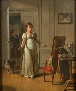 Een verraste vrouw, 1808 door Martin Drölling