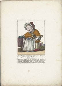 De dwerg Frau Agatha Zipperlingin met hondje, ca. 1710