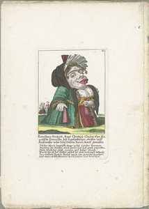 Karikatuur van Porzellana Kinkank door Martin Engelbrecht (attributed to)