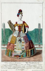 Beroep: Een boekbinder (gravure)