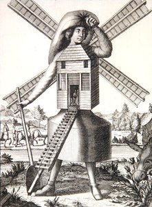 Het Kostuum van de Molenaar (gravure) door Martin Engelbrecht