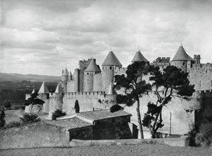 Carcassonne, Frankrijk, 1937 door Martin Hurlimann