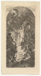 Sint Jacobus de Meerdere predikend, ca. 1764 door Martin Johann Schmidt