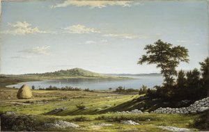 Kust van Rhode Island door Martin Johnson Heade